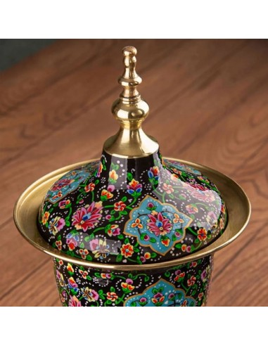 Finished Brass Modern Minakari Candy Bowl HC-964 zit