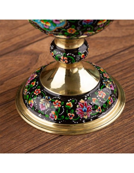 Finished Brass Modern Minakari Candy Bowl HC-964 zib