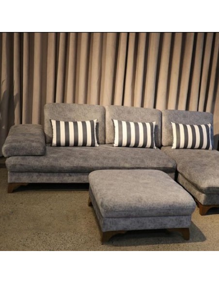grey sectional sleeper sofa-set - frontal
