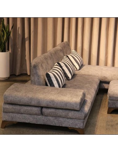 grey sectional sleeper sofa - lateral view