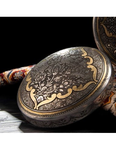 Hand Engraved Brass Coated Jewelry Box HC-967 id2