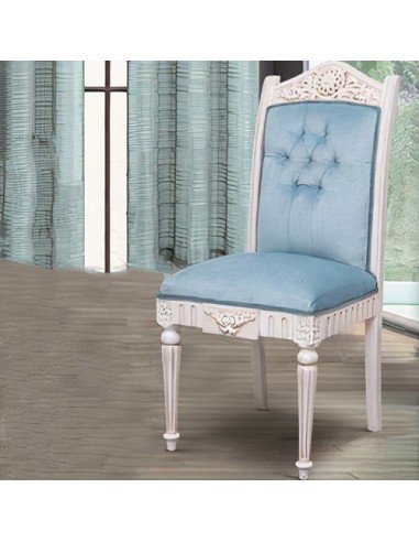 sky blue beechwood accent chair