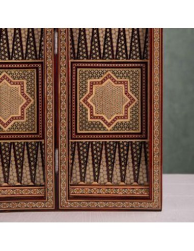 Handmade Wood Inlay Backgammon & Chessboard HC-977 zi2