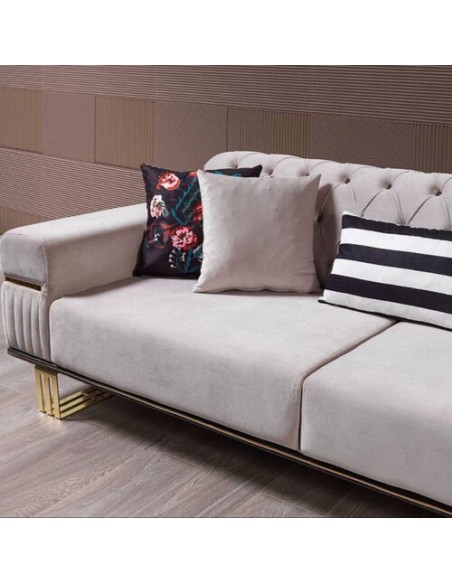 modern golden leg ivory sofa
