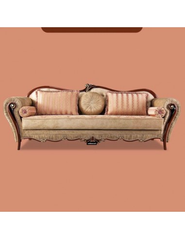 Biscotti carved wooden sofa