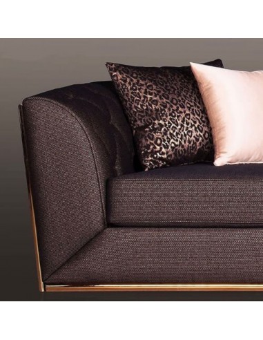 luxury golden leg brown sofa - right arm
