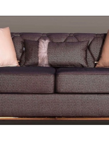 luxury golden leg brown sofa - details
