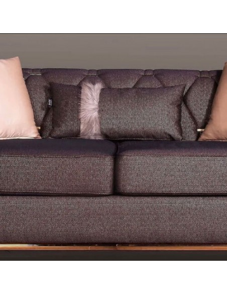 luxury golden leg brown sofa - details