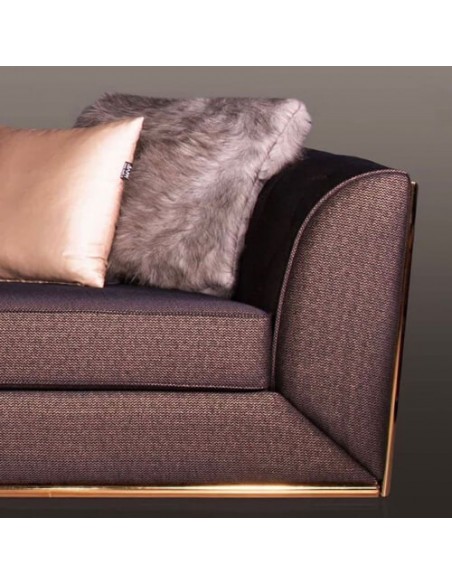luxury golden leg brown sofa - left arm