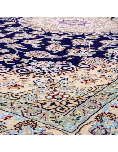 Nain Hand-woven Navy Blue Silk Rug Rc-268 zoom