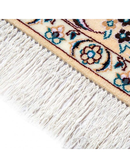 Nain Handmade Black Silk Rug Rc-269 fringe Nain Handmade Black Silk Rug Rc-269 fringe