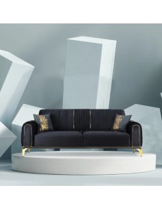 black stainless steel sofa