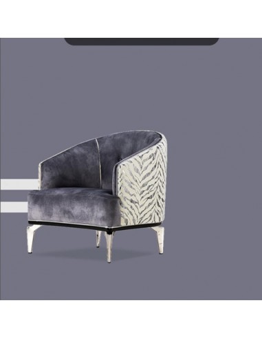 cinereous stainless steel armchair