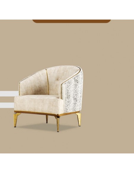 ivory stainless steel armchair