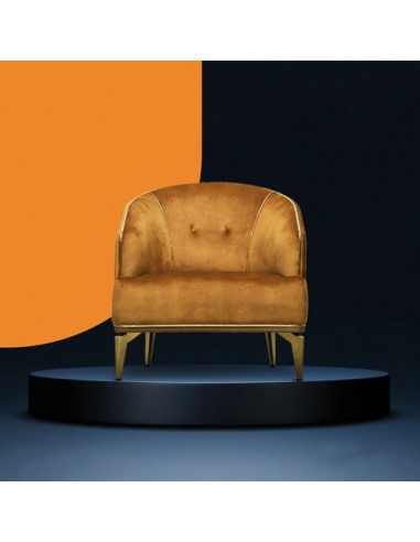Amber stainless steel armchair