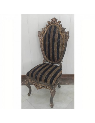 black wooden carved chair