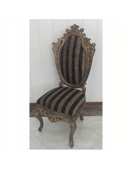 black wooden carved chair