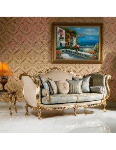gold-wooden-camelback-sofa