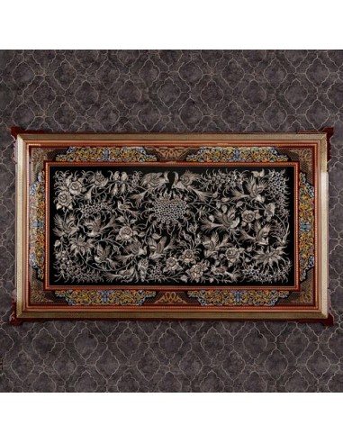 Wall Hanging Copper Hand-Engraving & Inlaid Frame HC-1012 fv1