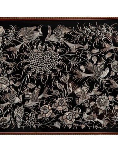 Wall Hanging Copper Hand-Engraving & Inlaid Frame HC-1012 zi2