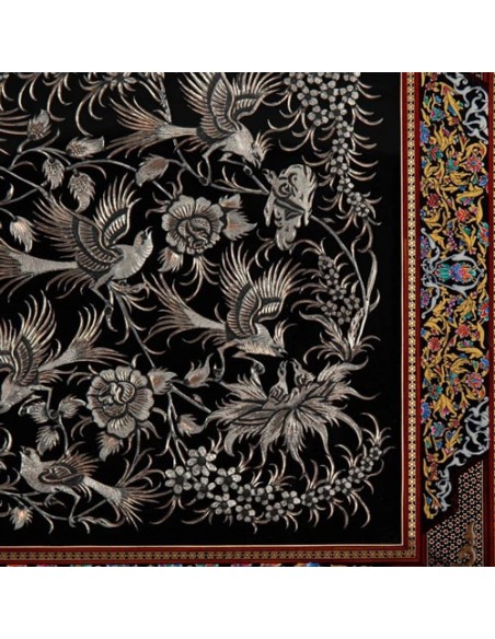 Wall Hanging Copper Hand-Engraving & Inlaid Frame HC-1012 zir