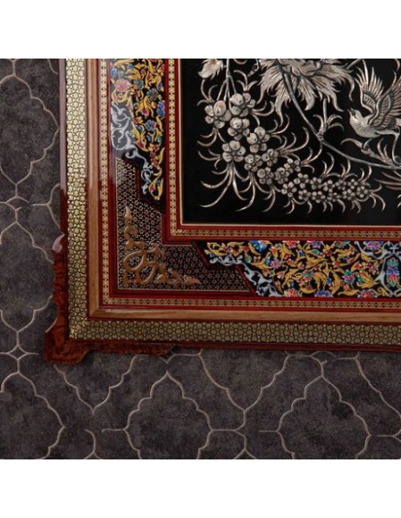 Wall Hanging Copper Hand-Engraving & Inlaid Frame HC-1012 zil