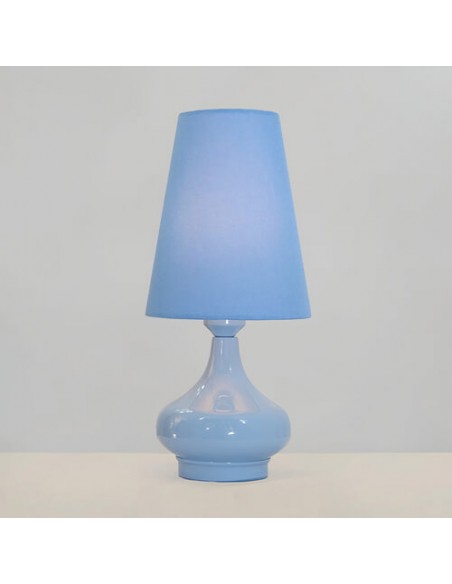 minimal blue desk lamp