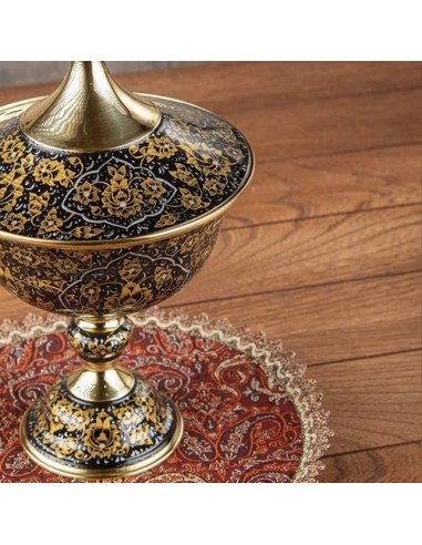 Hand-Made Brass Minakari Candy Bowl | Meenakari Decorative Bowl