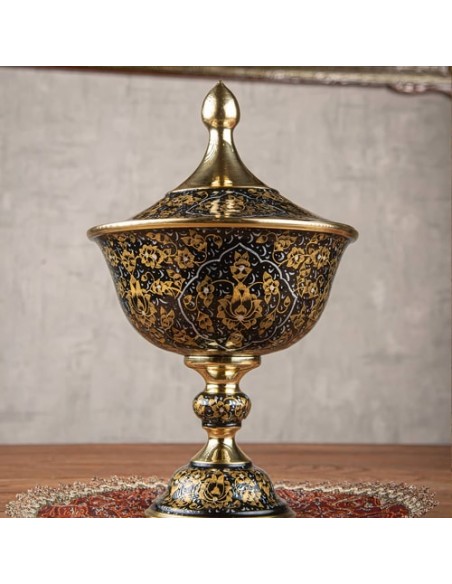 Hand-Made Brass Minakari Candy Bowl | Meenakari Decorative Bowl