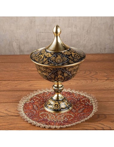 Hand-Made Brass Minakari Candy Bowl | Meenakari Decorative Bowl