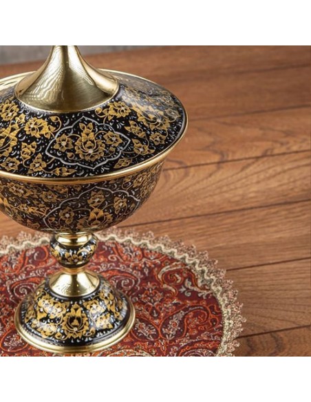 Hand-Made Brass Minakari Candy Bowl | Meenakari Decorative Bowl