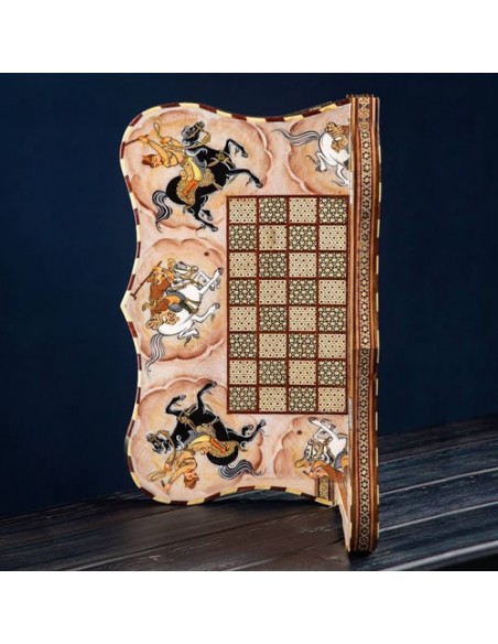 Persian Unique Inlaid Chessboard & Backgammon HC-1019 sv2