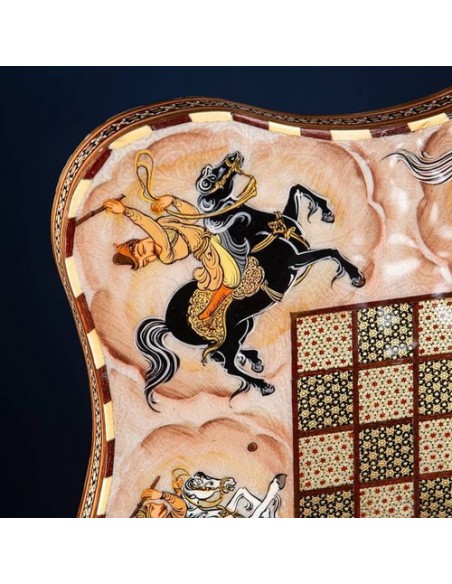 Persian Unique Inlaid Chessboard & Backgammon HC-1019 ziut