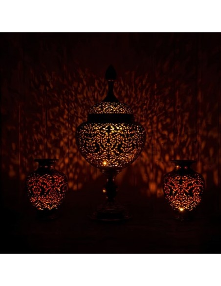 Hand Engraved Candy Bowl & Vases Set HC-1021 fv1