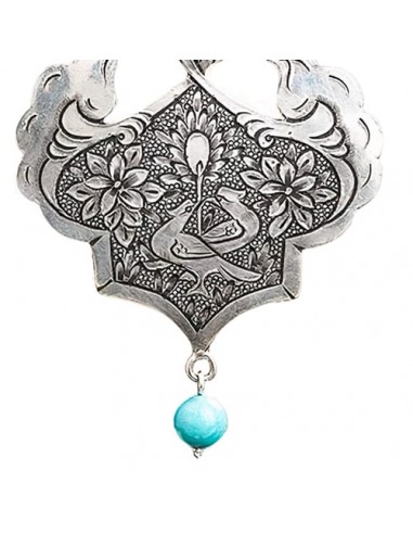 Meenakari & Hand Engraved Silver Women's Necklace AC-1022 zi2