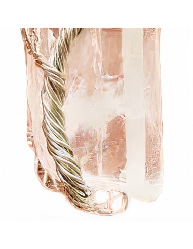 Handmade Crystal Necklace With Brass Wire Wraps AC-1024 zi2