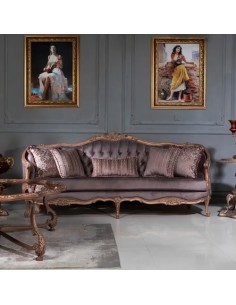 cinereous wooden sofa