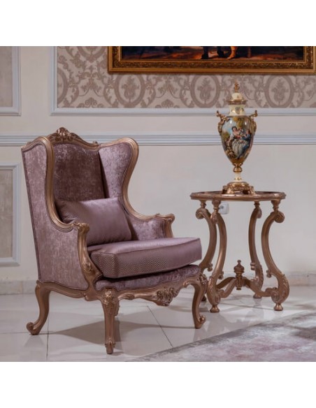 cinereous wooden accent chair