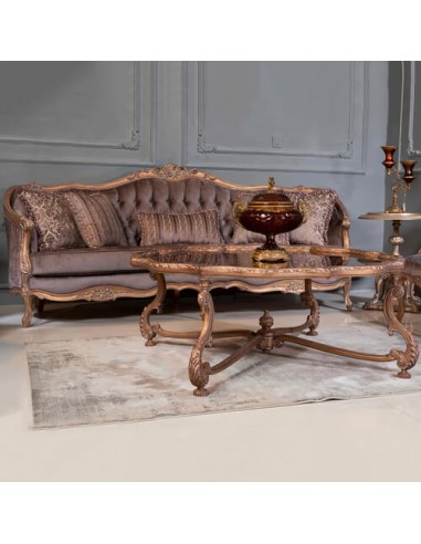 coffee table of the cinereous wooden sofa set