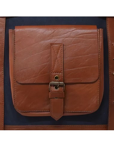 Handmade Waxed Cotton & Leather Backpack AC-1028 zim