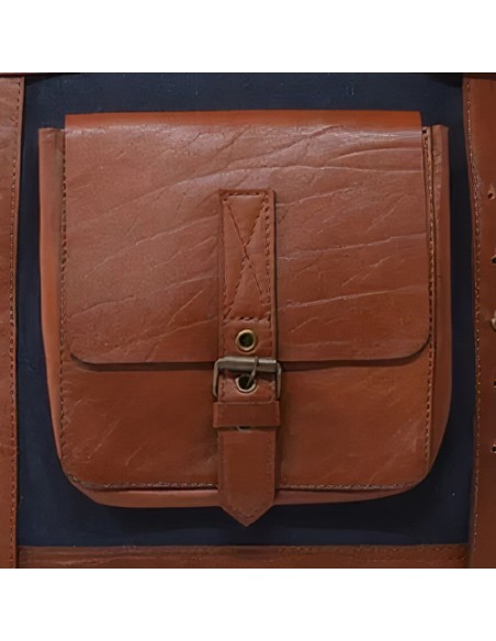 Handmade Waxed Cotton & Leather Backpack AC-1028 zim Handmade Waxed Cotton & Leather Backpack AC-1028 zim