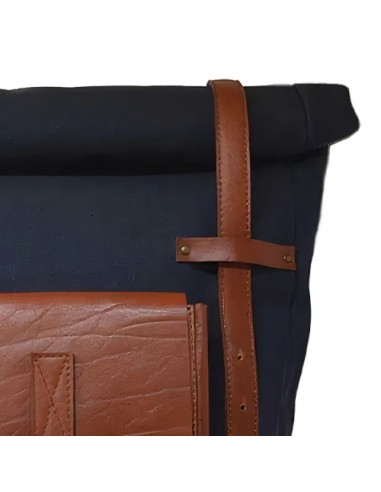 Handmade Waxed Cotton & Leather Backpack AC-1028 fvt