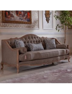 cinerous camelback wood carving sofa