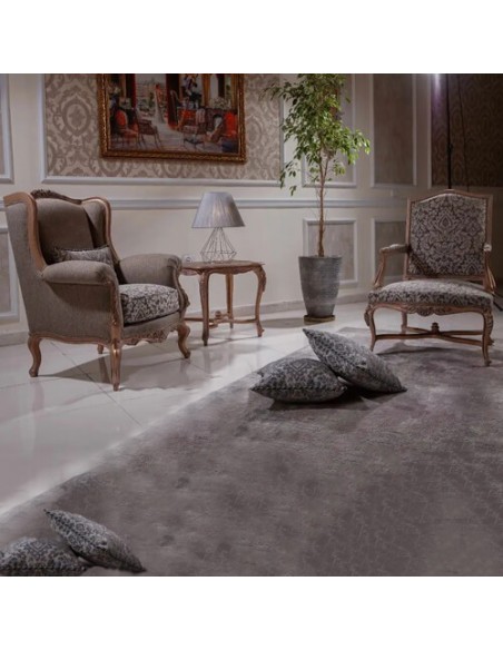 camelback wood carving accent chair and armchair