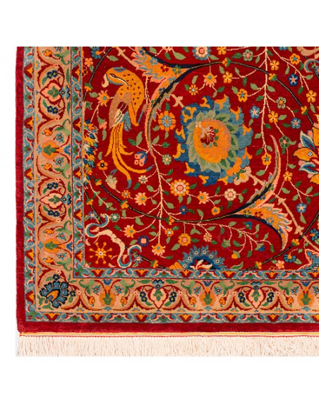 Bakhtiari Hand-knotted Square Eslimi Rug Rc-276 side view