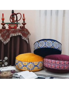 colorful poufs