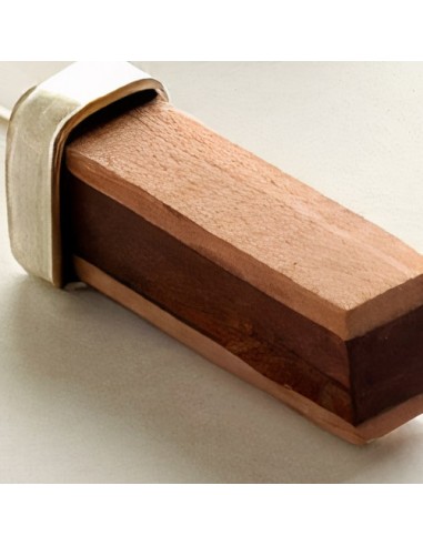 Unique Hand Shaped Wood & Silver Women's Earrings AC-1044 zi3