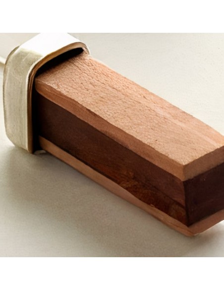 Unique Hand Shaped Wood & Silver Women's Earrings AC-1044 zi3