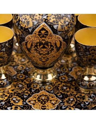 Fully Handmade Minakari Brass Drinking Set HC-1045 zi