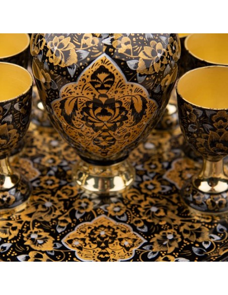 Fully Handmade Minakari Brass Drinking Set HC-1045 zi